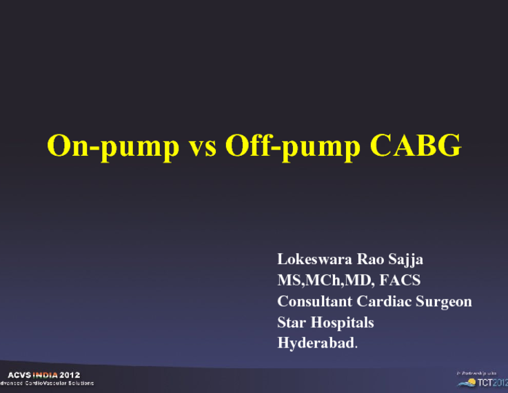 On-pump vs Off-pump CABG