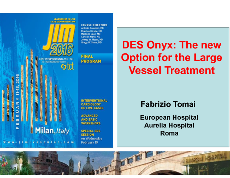 DES Onyx The new Option for the Large Vessel Treatment tctmd