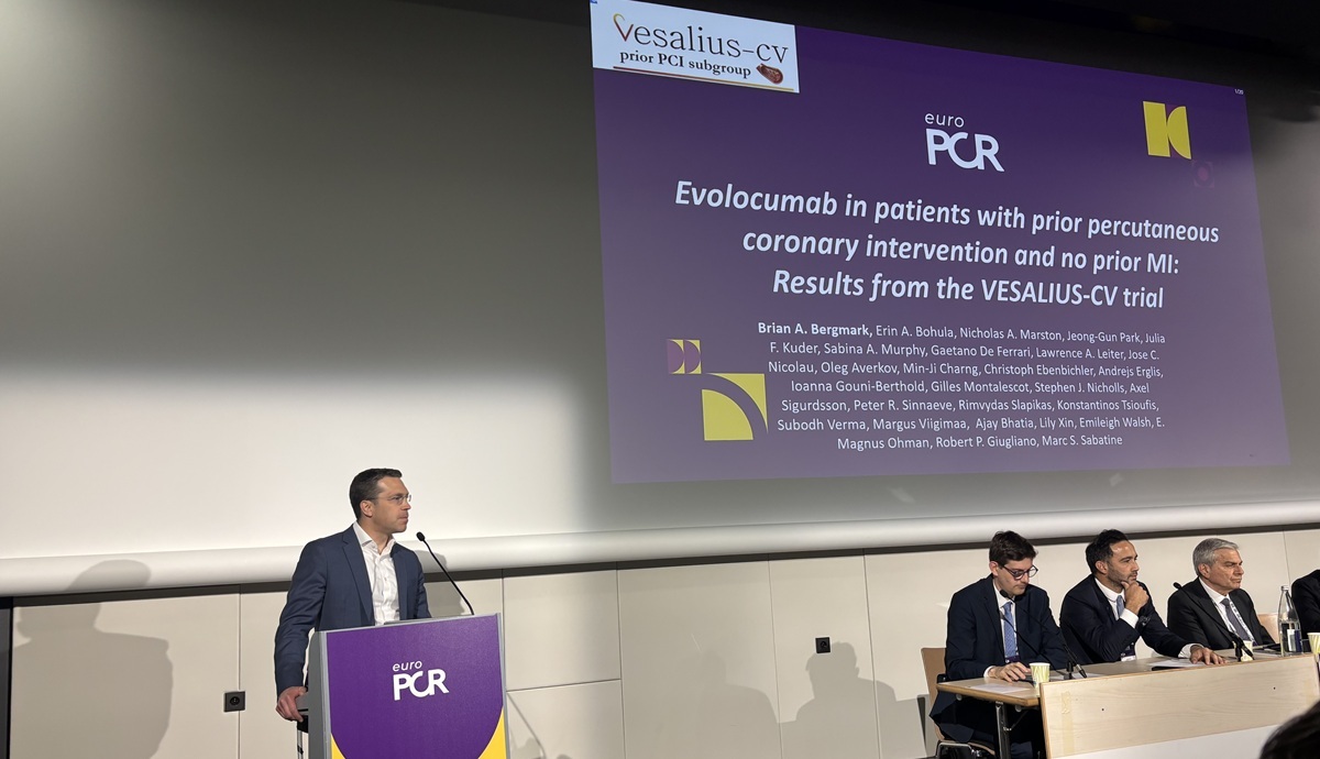 Evolocumab Cuts MACE Risk in Stented Patients Without Prior MI VESALIUS-CV