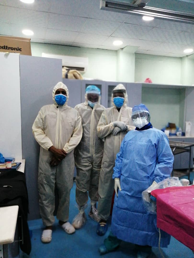 PPE arrives for the Al Shaab cath lab staff (Photo Credit: Nafisa Elsammani)