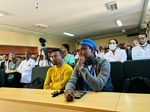 Tesfaye Telila at a meeting