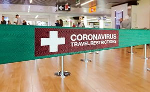 Warning of travel restriction in airport
