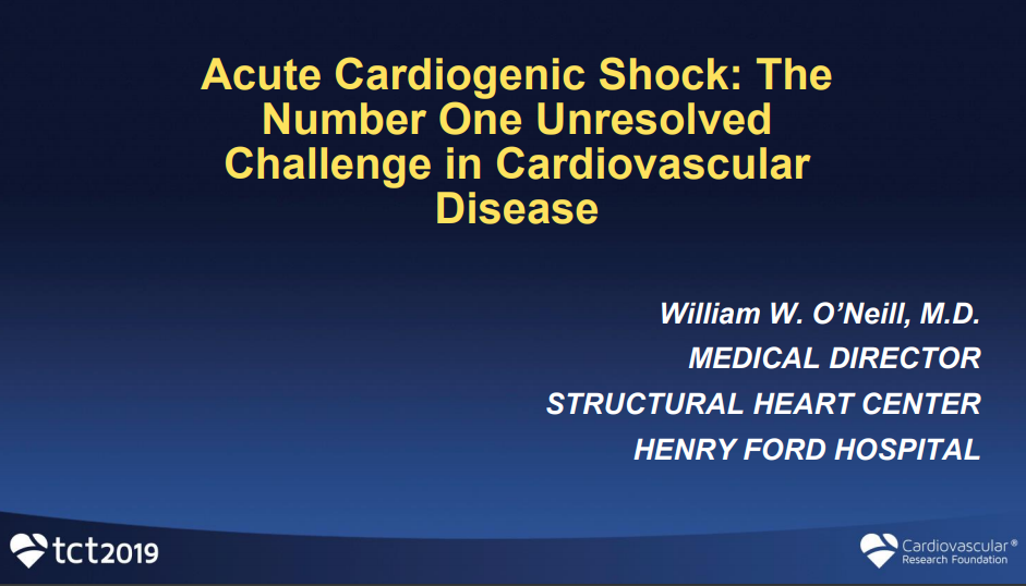 Acute Cardiogenic Shock: The Number One Unresolved Challenge in Cardiovascular Disease