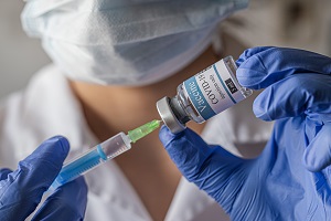 coronavirus vaccine ampoule
