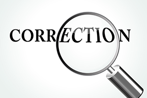 correction with magnifying glass