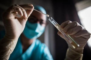 doctor holding a test tube