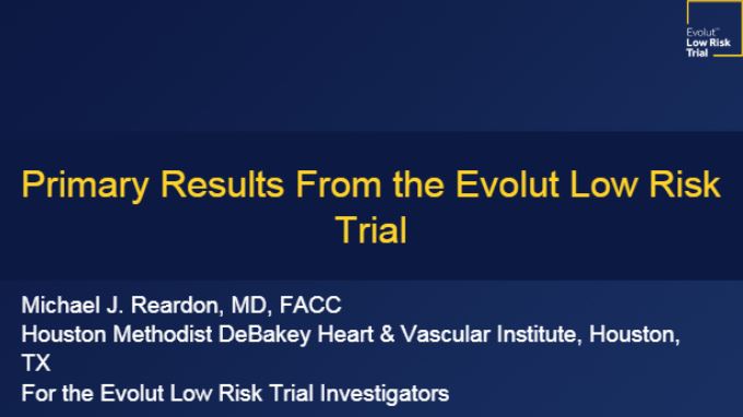 Primary results Evolut Low Risk Trial