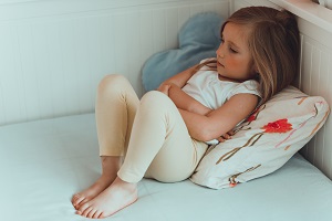 little girl stomachache