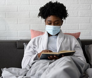 patient in a face mask