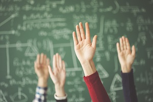 raised hands