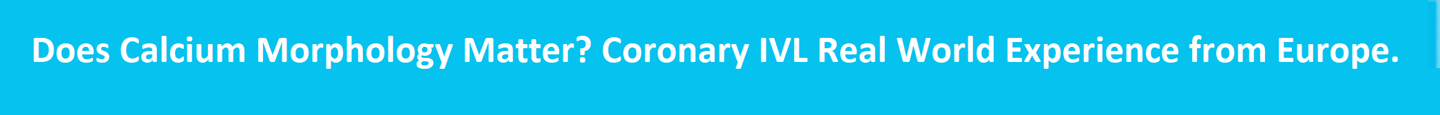 Real-World EU Experience: Coronary IVL Across Different Calcium Morphologies