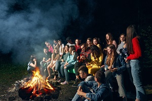 singing near campfire