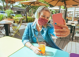 taking selfie