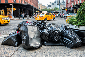 trashbags on nyc street