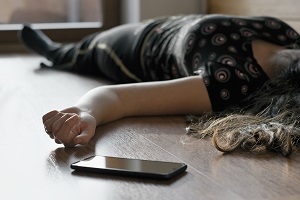 woman lying