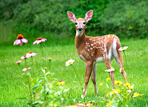  young deer in a field