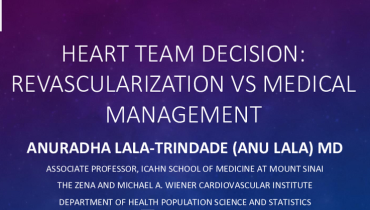 Heart Team Decision: Revascularization vs Medical Management