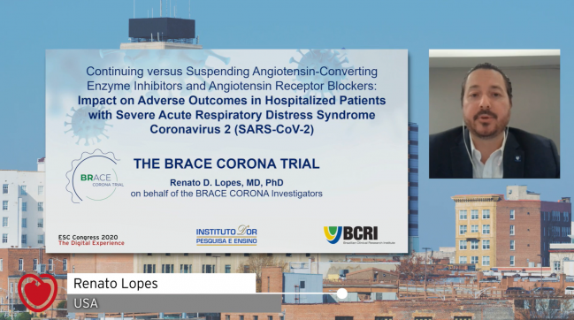 ACE Inhibitors, ARBs Pose No Risk in COVID-19: BRACE CORONA