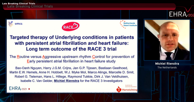 RACE 3: Effects Wane for Targeted Therapy in Early AF, HF