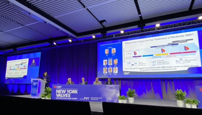 Transcatheter Edge-to-Edge Repair Shows Benefit in Moderate MR