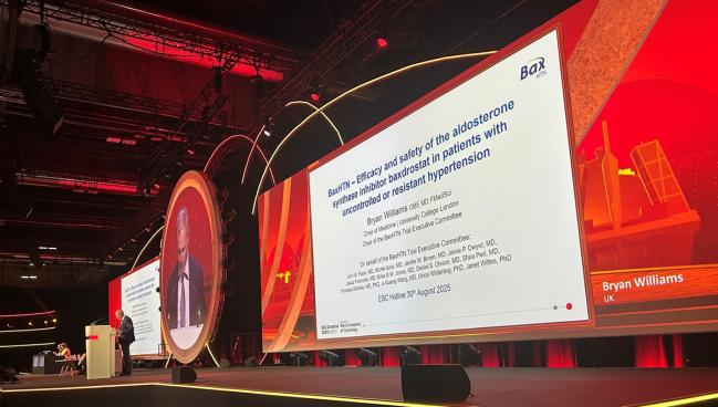 BaxHTN: Baxdrostat Lowers BP in Uncontrolled and Resistant Hypertension