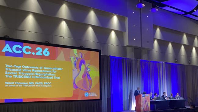 Hints of a Mortality Benefit With TTVR at 2 Years TRISCEND II