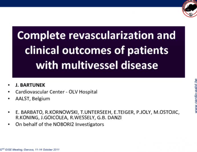 Complete Revascularization and Clinical Outcomes of Patients with Multivessel Disease.