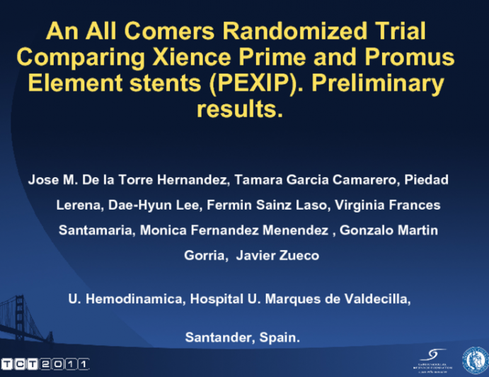 An All Comers Randomized Trial Comparing Xience Prime and Promus Element Stents. Preliminary Results.