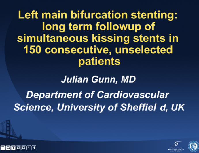 Left Main Bifurcation Stenting: Long Term Followup of Simultaneous Kissing Stents in 140 Consecutive, Unselected Patients