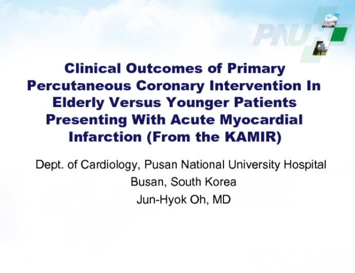 Clinical Outcomes Of Primary Percutaneous Coronary Intervention In Elderly Versus Younger Patients Presenting with Acute Myocardial Infarction (From the KAMIR)