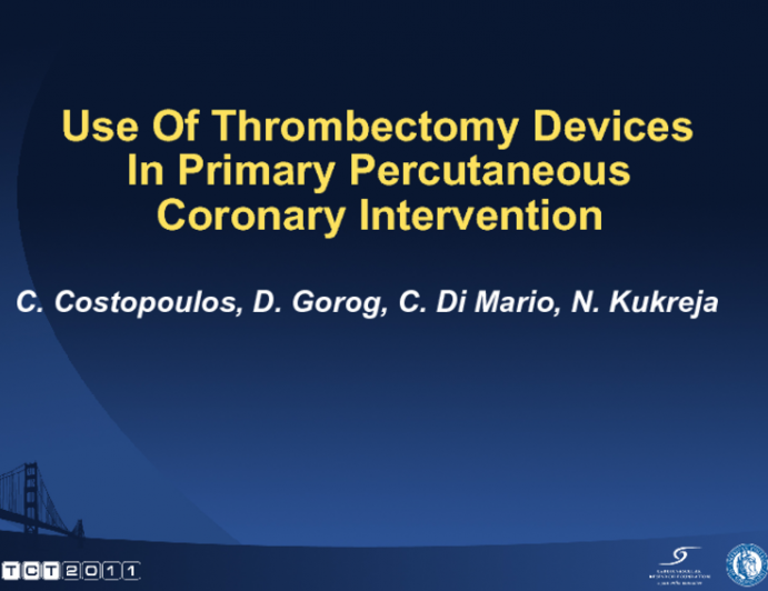 Use Of Thrombectomy Devices In Primary Percutaneous Coronary Intervention.