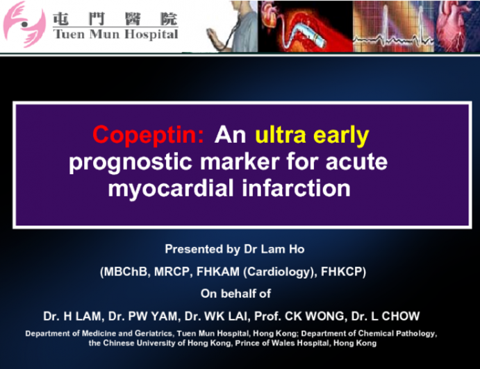 Copeptin: An Ultra Early Prognostic Marker for Acute Myocardial Infarction