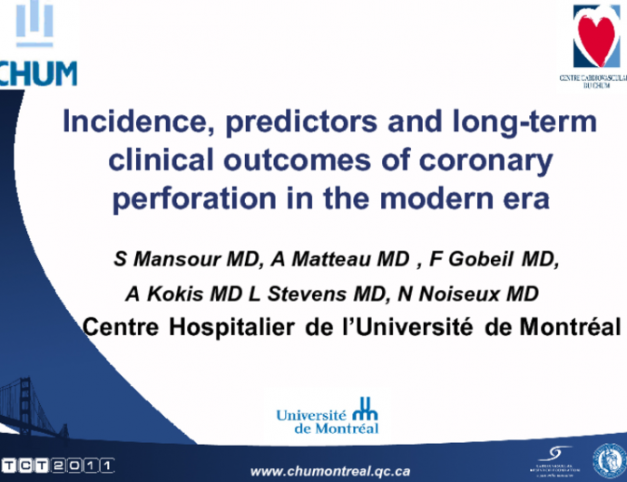 Incidence, predictors and long-term clinical outcomes of coronary perforation in the modern era