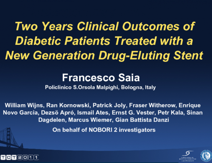 Two Years Clinical Outcomes of Diabetic Patients Treated With a New Generation Drug-Eluting Stent.