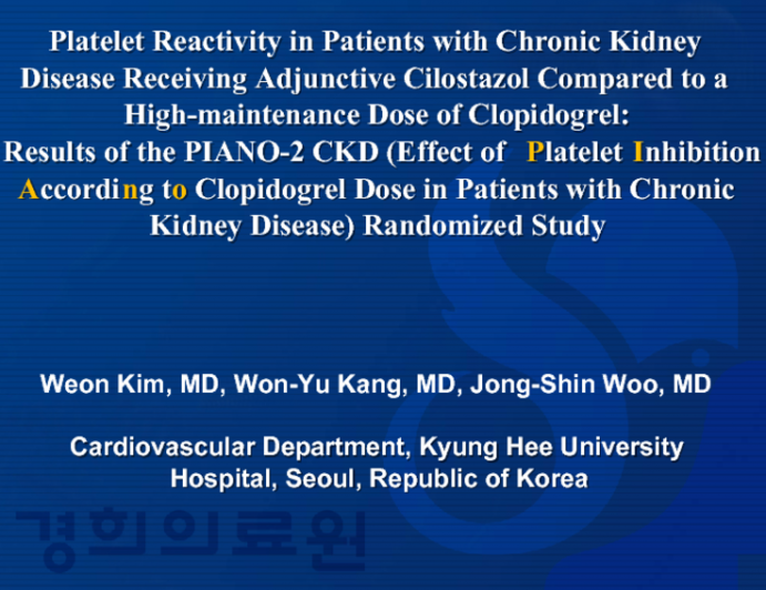 Objectives: The purpose of this study was to determine the functional impact of cilostazol in patients with chronic kidney disease (CKD) undergoing hemodialysis.