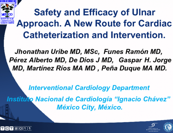 Safety and Efficacy of Ulnar Approach. A New Route for Cardiac Catheterization and Intervention.