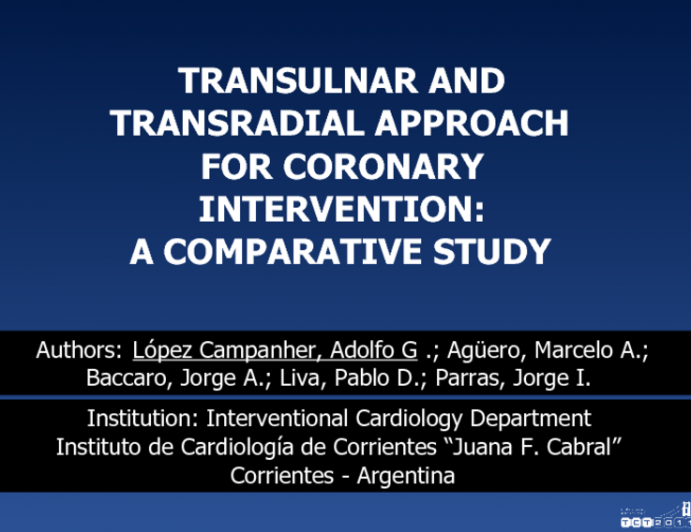 Transulnar and Transradial Approach for Coronary Intervention: a Comparative Study