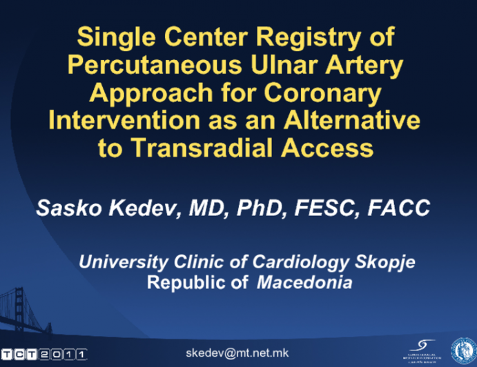 Single Center Registry of Percutaneous Ulnar Artery Approach for Coronary Intervention as an Alternative to Transradial Access