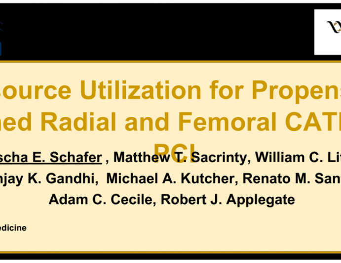 Resource Utilization for Propensity Matched Radial and Femoral Catheterization and Intervention.