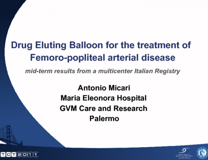 Clinical Evaluation of the IN.PACT Drug-eluting Balloon for Treatment of Femoro-popliteal Arterial Disease: Twelve Month Results from a Multicenter Italian Registry