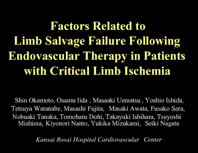 Factors Related to the Failure of Limb Salvage Following Endovascular Therapy in Patients with Critical Limb Ischemia