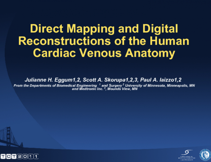 Direct Mapping and Digital Reconstructions Of the Human Cardiac Venous Anatomy