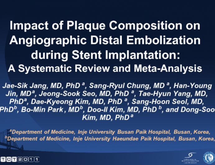 Impact Of Plaque Composition On Post-Procedural Myocardial Injury During Stent Implantation: a Meta-Analysis.