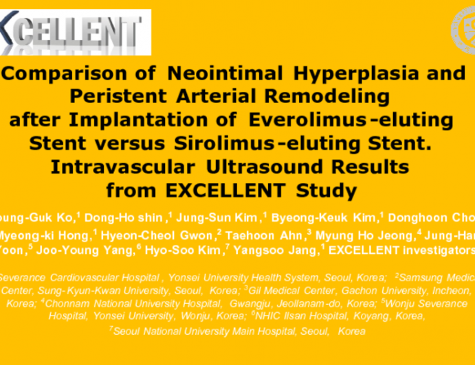 Neointimal Hyperplasia and Peristent Vascular Remodeling after Implantation of Everolimus-eluting Stent versus Sirolimus-eluting Stent. Intravascular Ultrasound Results from...