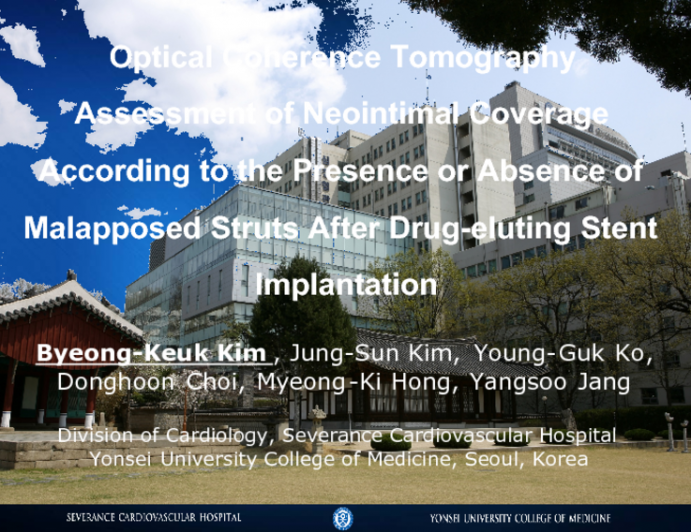 Optical Coherence Tomography Assessment of Neointimal Coverage According to the Presence Or Absence Of Malapposed Struts After Drug-eluting Stent Implantation