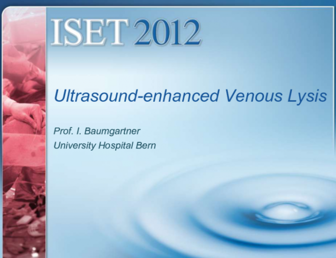 Ultrasound-Enhanced Venous Lysis
