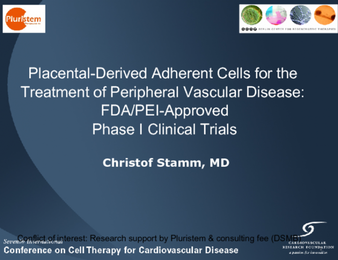 Placenta-Derived Cells for CLI