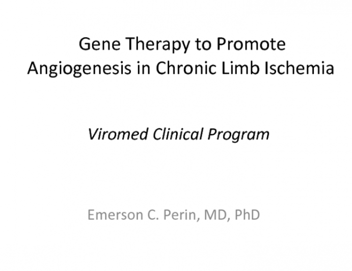 Gene Therapy to Promote Angiogenesis in Chronic Limb Ischemia