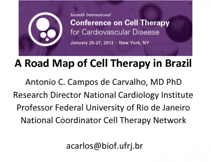 A Road Map of Cell Therapy Brazil