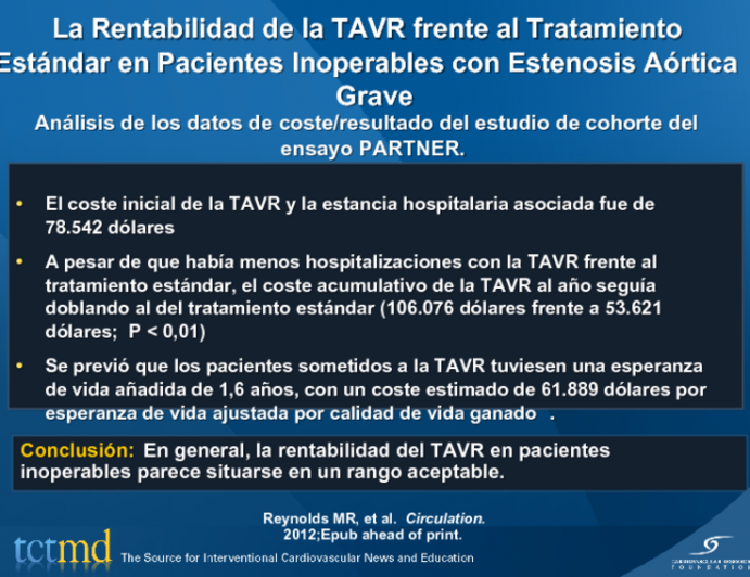 La Rentabilidad de la TAVR frente al Tratamiento Estándar en Pacientes Inoperables con Estenosis Aórtica Grave